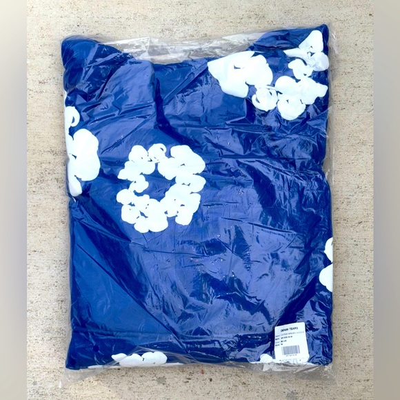 Denim Tears Other - Blue and White Floral Men's Hoodie